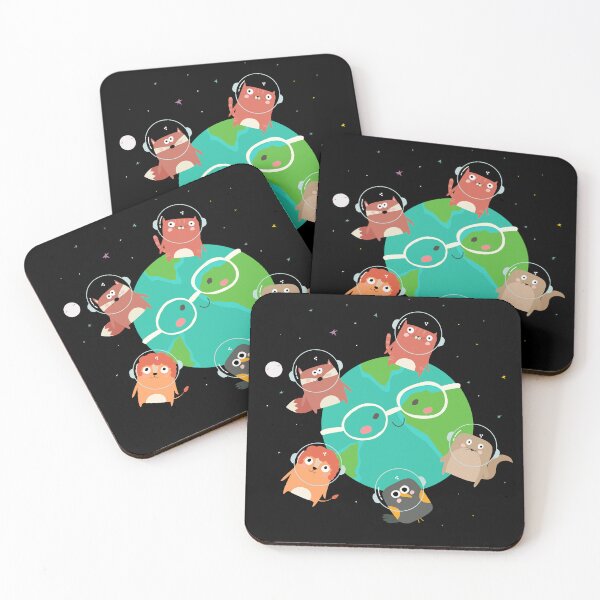 Item preview, Cute animals in space - Friends stick together designed and sold by messy-nessie.