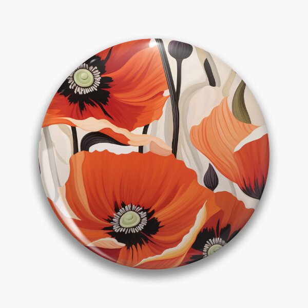 Item preview, Poppy Tile 08: Crimson Whispers in a Field of Silk, Black-Eyed Beauties in Sun-Kissed Tissue Paper. designed and sold by TheBrainArt.