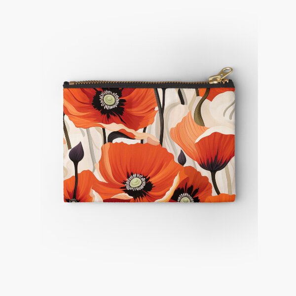 Item preview, Poppy Tile 08: Crimson Whispers in a Field of Silk, Black-Eyed Beauties in Sun-Kissed Tissue Paper. designed and sold by TheBrainArt.