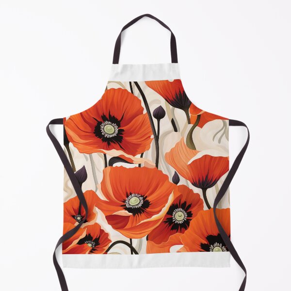 Item preview, Poppy Tile 08: Crimson Whispers in a Field of Silk, Black-Eyed Beauties in Sun-Kissed Tissue Paper. designed and sold by TheBrainArt.