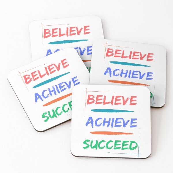 Item preview, Believe, achieve, succeed | Motivational quote designed and sold by DrMerlin.