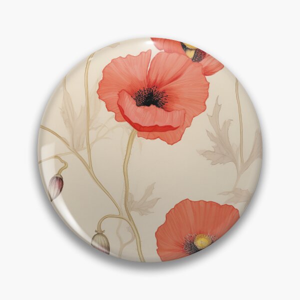 Item preview, Poppy Tile 10: Crimson Whispers in a Field of Silk, Black-Eyed Beauties in Sun-Kissed Tissue Paper. designed and sold by TheBrainArt.