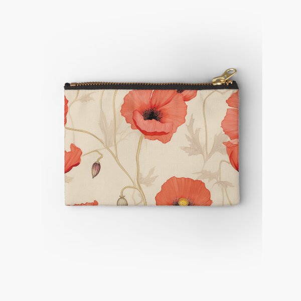Item preview, Poppy Tile 10: Crimson Whispers in a Field of Silk, Black-Eyed Beauties in Sun-Kissed Tissue Paper. designed and sold by TheBrainArt.