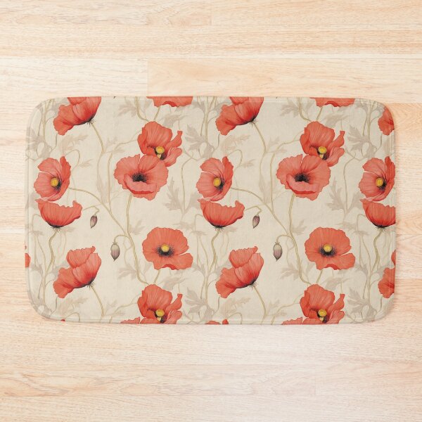 Item preview, Poppy Tile 10: Crimson Whispers in a Field of Silk, Black-Eyed Beauties in Sun-Kissed Tissue Paper. designed and sold by TheBrainArt.