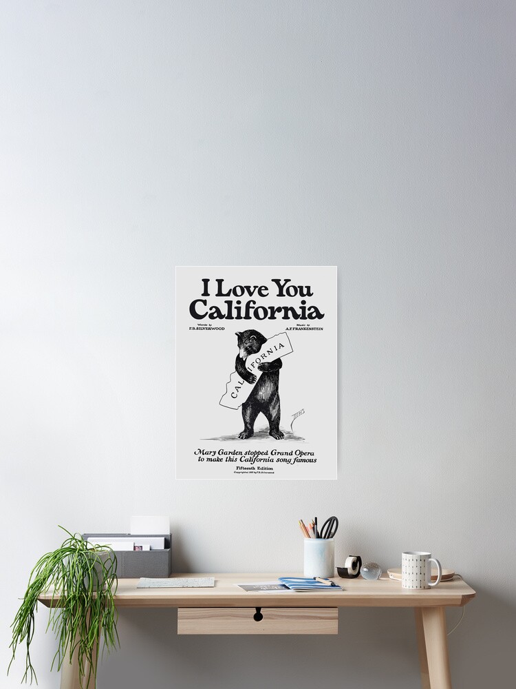I Love You, California' Music Vintage Cover Art