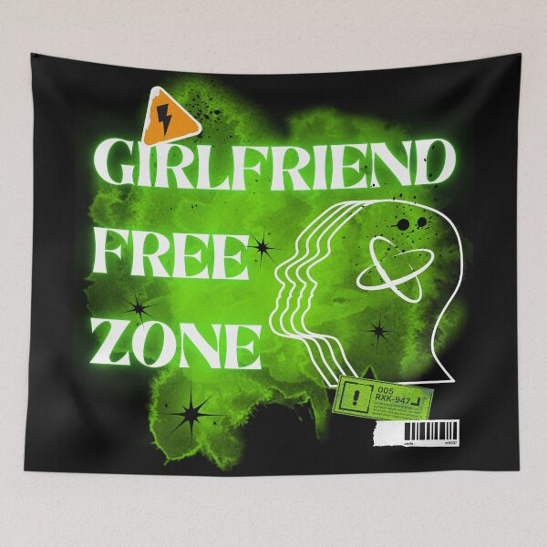 Item preview, Girlfriend Free Zone Anti Love Streetwear  designed and sold by CyberArtistOne.