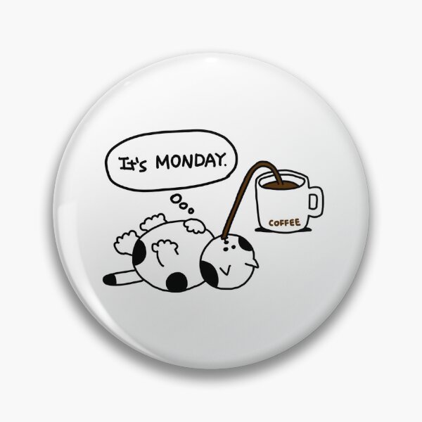 Item preview, a Cat drinking Coffee on Monday designed and sold by superbaechoo.