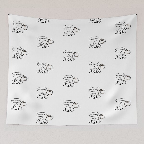 Item preview, a Cat drinking Coffee on Monday designed and sold by superbaechoo.