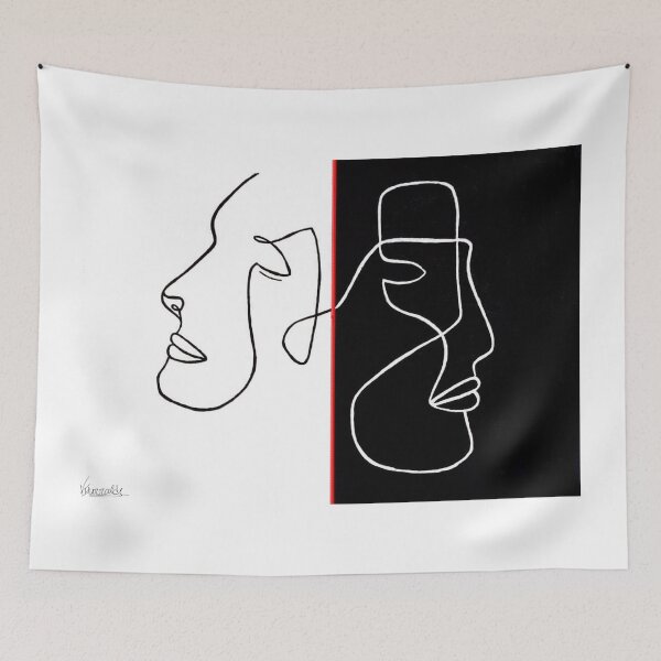 Item preview, faces line drawing designed and sold by EntropicDesigns.