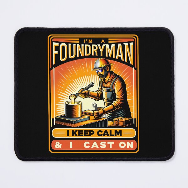 Item preview, Keep Calm and Cast On - Funny Gift For A Foundryman designed and sold by PapaMikeCrafts.
