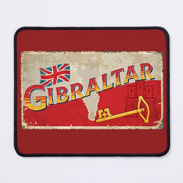 Item preview, GIBRALTAR UK country sticker t-shirt 01 designed and sold by LocationInks.