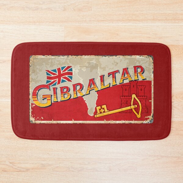Item preview, GIBRALTAR UK country sticker t-shirt 01 designed and sold by LocationInks.