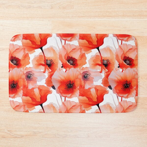 Item preview, Poppy Tile 12: Crimson Whispers in a Field of Silk, Black-Eyed Beauties in Sun-Kissed Tissue Paper. designed and sold by TheBrainArt.