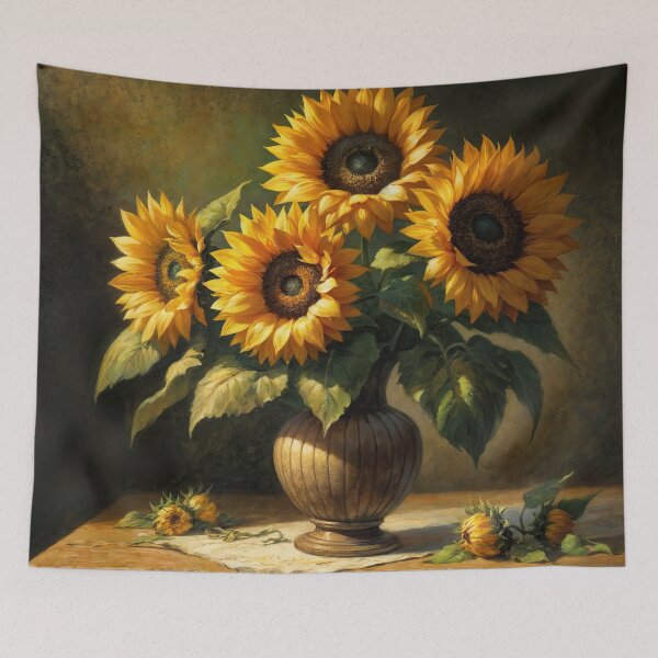 Item preview, Radiant Sunflower Vase designed and sold by machinesdream.