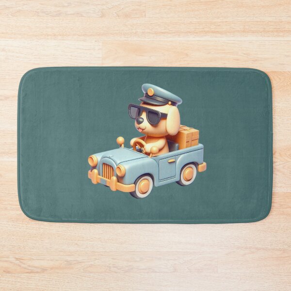 Item preview, 3D Dog with Sunglass Riding a Car, Cute Dog Riding a Car, Adorable Kawaii Dog Riding a Car designed and sold by SnuggleSafari.
