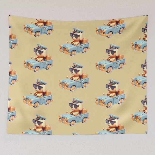 Item preview, 3D Dog with Sunglass Riding a Car, Cute Dog Riding a Car, Adorable Kawaii Dog Riding a Car designed and sold by SnuggleSafari.
