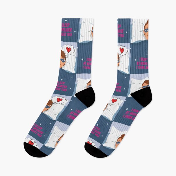 Item preview, Sad woman in love lying in bed with a blindfold on designed and sold by HarridanCreates.