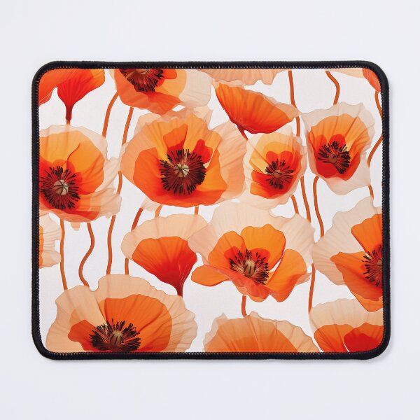 Item preview, Poppy Tile 13: Crimson Whispers in a Field of Silk, Black-Eyed Beauties in Sun-Kissed Tissue Paper. designed and sold by TheBrainArt.
