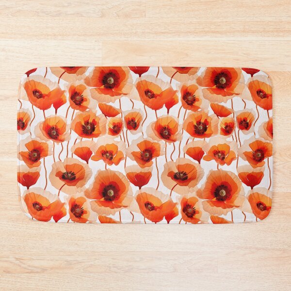 Item preview, Poppy Tile 13: Crimson Whispers in a Field of Silk, Black-Eyed Beauties in Sun-Kissed Tissue Paper. designed and sold by TheBrainArt.