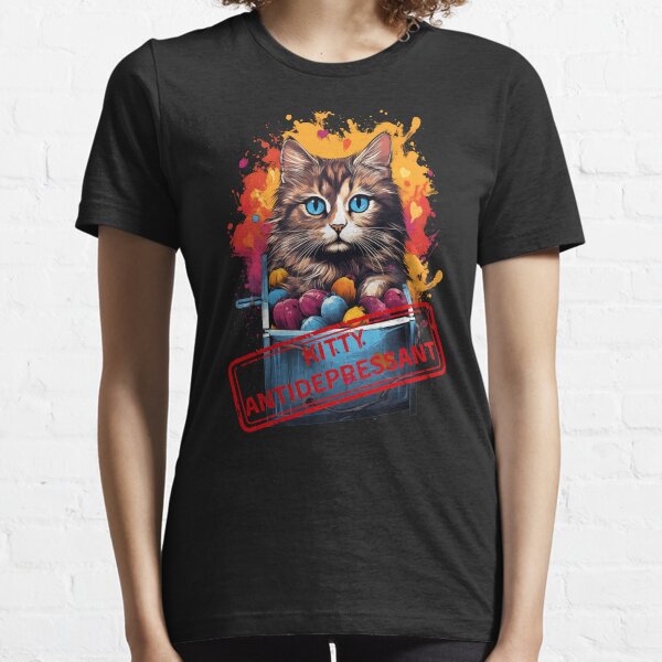 Antidepressant cat best sale t shirt