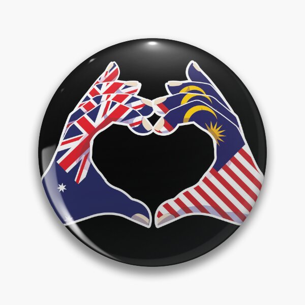 Item preview, Malaysian Malaysia Australian Australia Love Heart Peace designed and sold by FlagX.