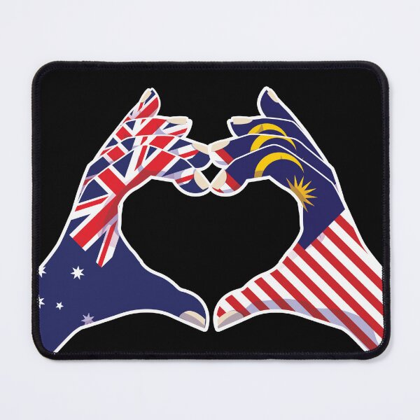 Item preview, Malaysian Malaysia Australian Australia Love Heart Peace designed and sold by FlagX.