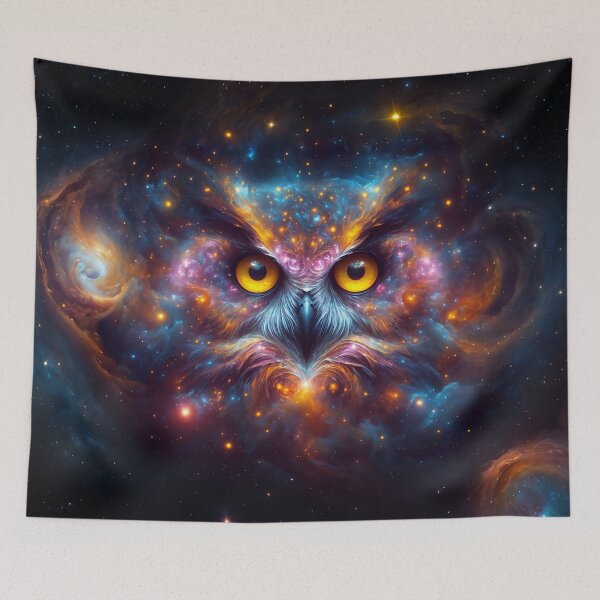 Item preview, Cosmic owl portrait designed and sold by AnnArtshock.