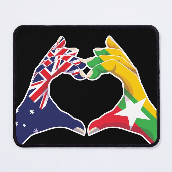 Item preview, Myanmar Burmese Burma Australian Australia Love Heart Peace designed and sold by FlagX.