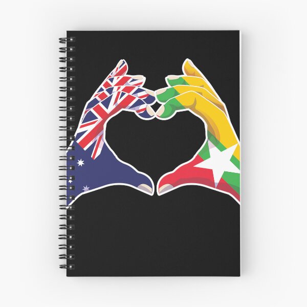 Item preview, Myanmar Burmese Burma Australian Australia Love Heart Peace designed and sold by FlagX.