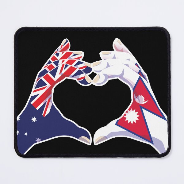 Item preview, Nepalese Nepal Australian Australia Love Heart Peace designed and sold by FlagX.