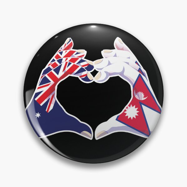 Item preview, Nepalese Nepal Australian Australia Love Heart Peace designed and sold by FlagX.