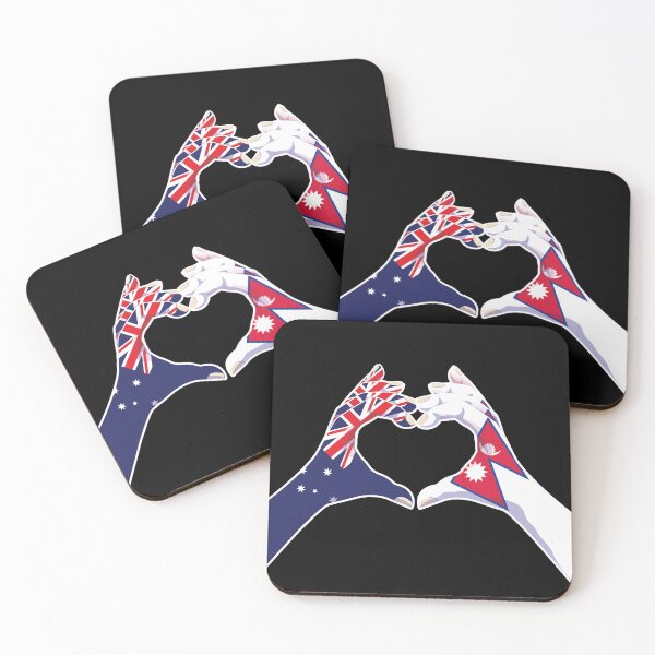Item preview, Nepalese Nepal Australian Australia Love Heart Peace designed and sold by FlagX.