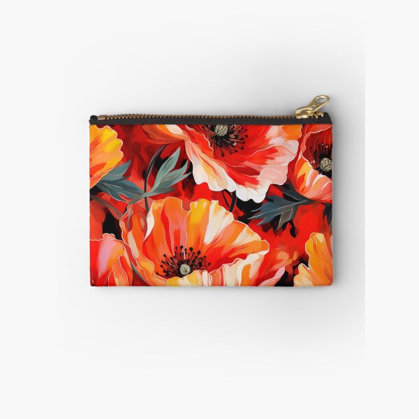 Item preview, Poppy Tile 15: Crimson Whispers in a Field of Silk, Black-Eyed Beauties in Sun-Kissed Tissue Paper. designed and sold by TheBrainArt.