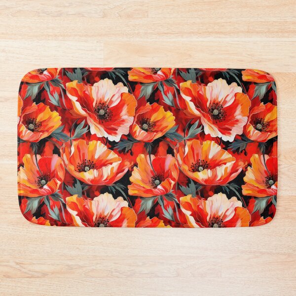 Item preview, Poppy Tile 15: Crimson Whispers in a Field of Silk, Black-Eyed Beauties in Sun-Kissed Tissue Paper. designed and sold by TheBrainArt.
