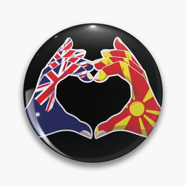 Item preview, North Macedonia Macedonian Australian Australia Love Heart Peace designed and sold by FlagX.