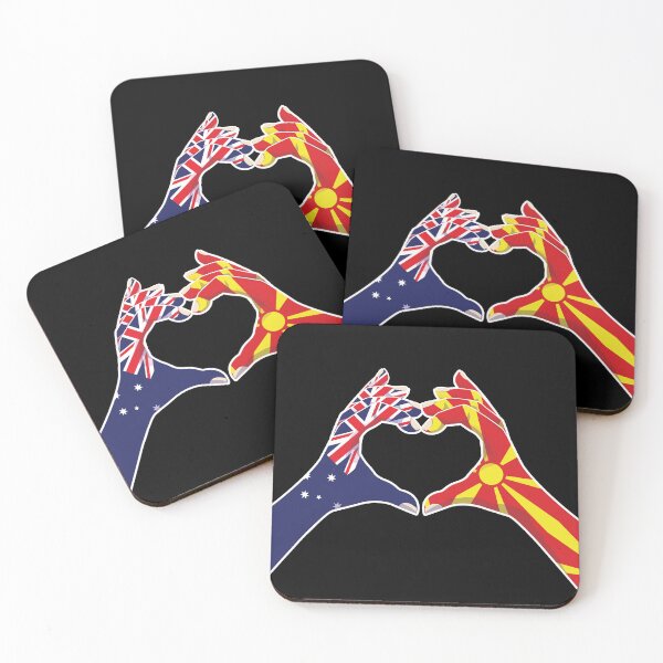 Item preview, North Macedonia Macedonian Australian Australia Love Heart Peace designed and sold by FlagX.