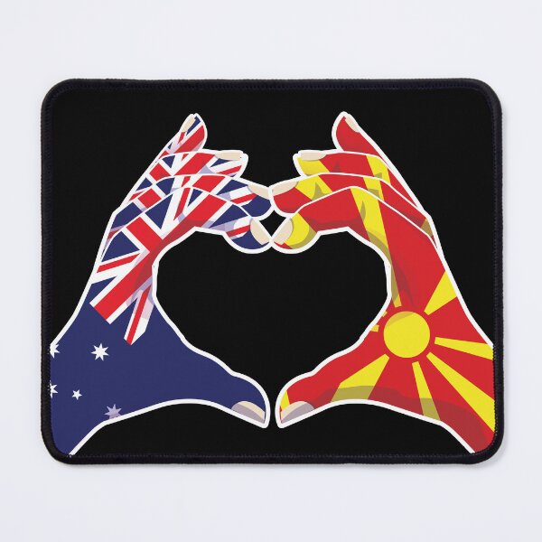Item preview, North Macedonia Macedonian Australian Australia Love Heart Peace designed and sold by FlagX.