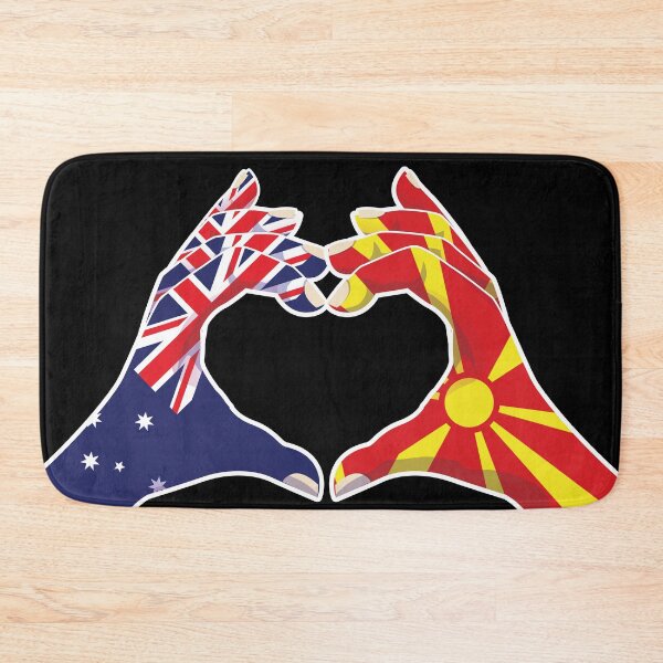 Item preview, North Macedonia Macedonian Australian Australia Love Heart Peace designed and sold by FlagX.