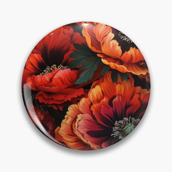 Item preview, Poppy Tile 16: Crimson Whispers in a Field of Silk, Black-Eyed Beauties in Sun-Kissed Tissue Paper. designed and sold by TheBrainArt.