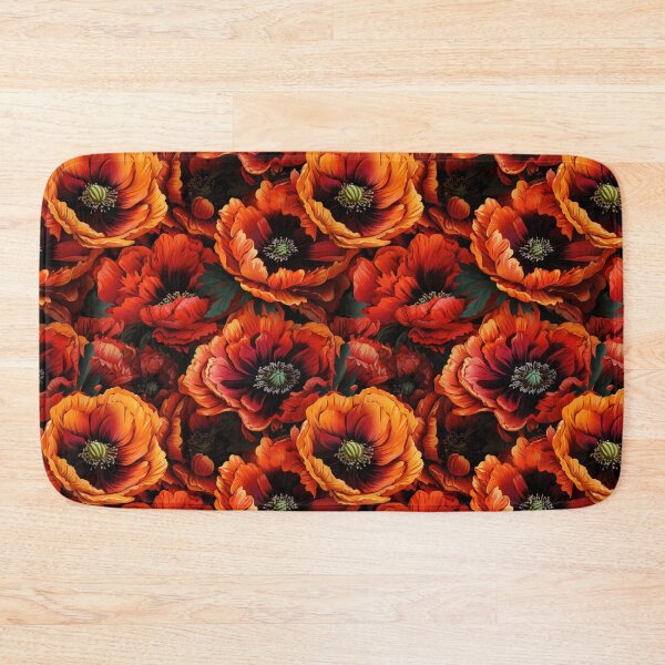 Item preview, Poppy Tile 16: Crimson Whispers in a Field of Silk, Black-Eyed Beauties in Sun-Kissed Tissue Paper. designed and sold by TheBrainArt.