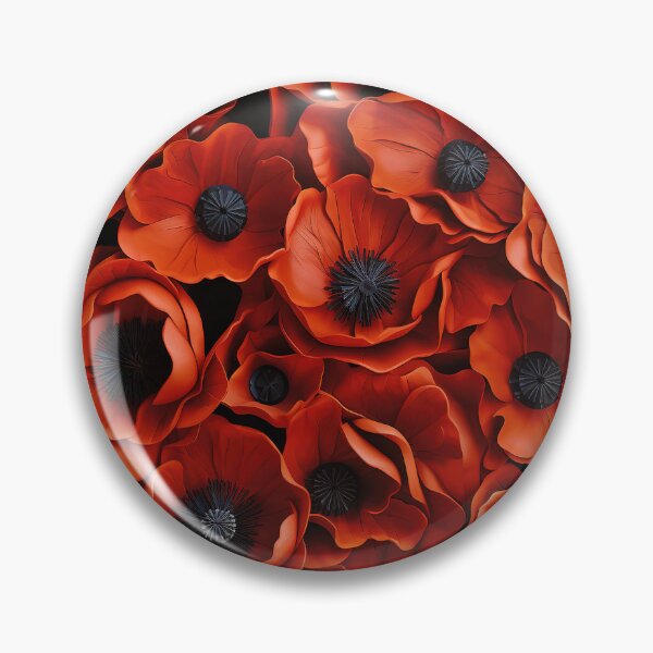 Item preview, Poppy Tile 17: Crimson Whispers in a Field of Silk, Black-Eyed Beauties in Sun-Kissed Tissue Paper. designed and sold by TheBrainArt.