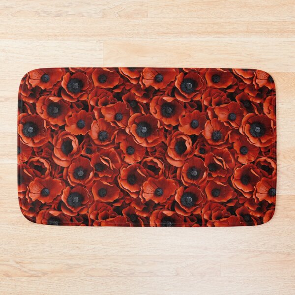 Item preview, Poppy Tile 17: Crimson Whispers in a Field of Silk, Black-Eyed Beauties in Sun-Kissed Tissue Paper. designed and sold by TheBrainArt.
