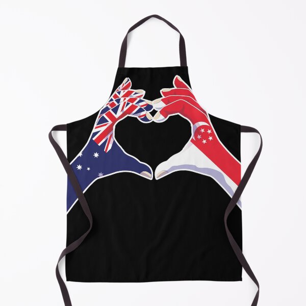 Aperçu de l'œuvre Singapour Singapour Australien Australie Amour Coeur Paix créée et vendue par FlagX.