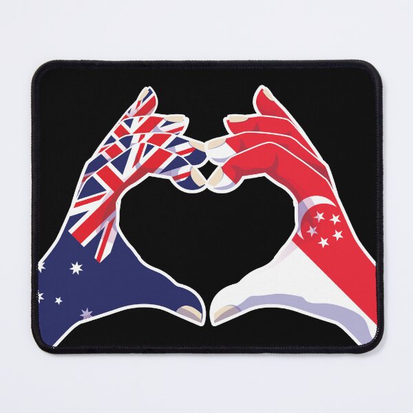 Item preview, Singapur Singapur Australia Australia Amor Corazón Paz designed and sold by FlagX.