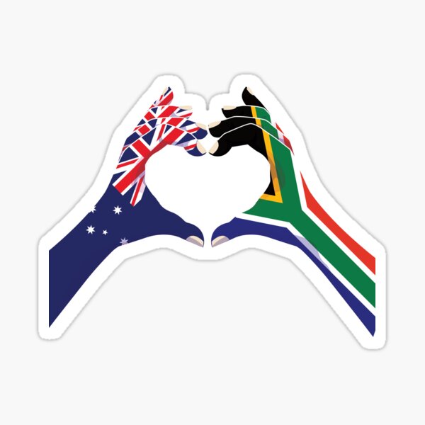 Item preview, South Africa South African Australian Australia Love Heart Peace designed and sold by FlagX.