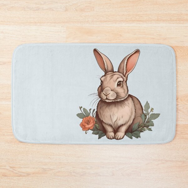 Item preview, Sweet brown rabbit among roses. designed and sold by duneArt.