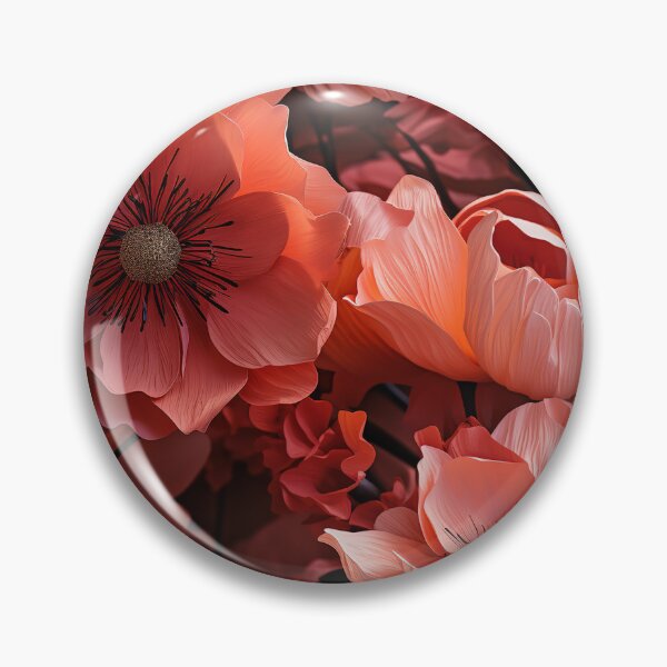 Item preview, Poppy Tile 19: Crimson Whispers in a Field of Silk, Black-Eyed Beauties in Sun-Kissed Tissue Paper. designed and sold by TheBrainArt.