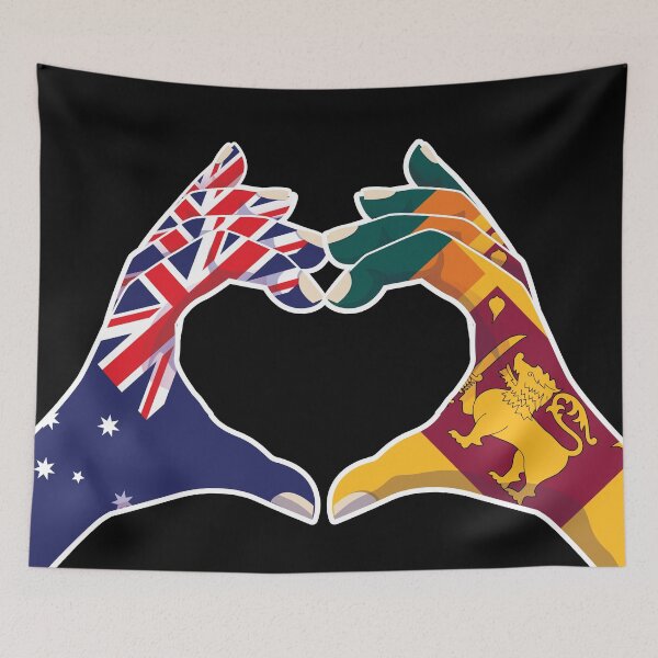 Item preview, Sri Lanka Sri Lankan Australian Australia Love Heart Peace designed and sold by FlagX.