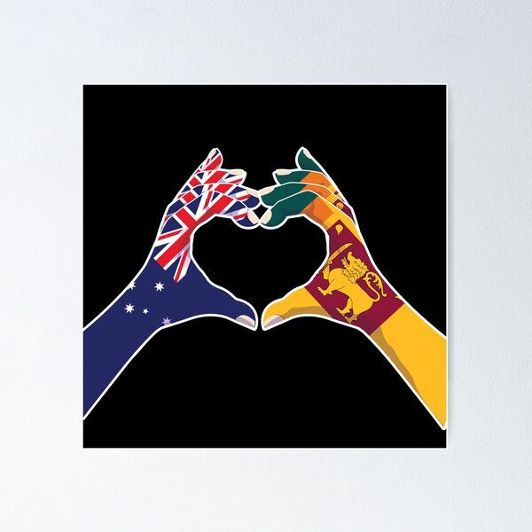 Item preview, Sri Lanka Sri Lankan Australian Australia Love Heart Peace designed and sold by FlagX.