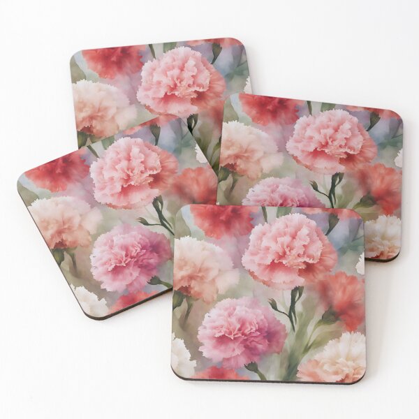 Item preview, Watercolor Carnations Elegance designed and sold by colorvisionart.